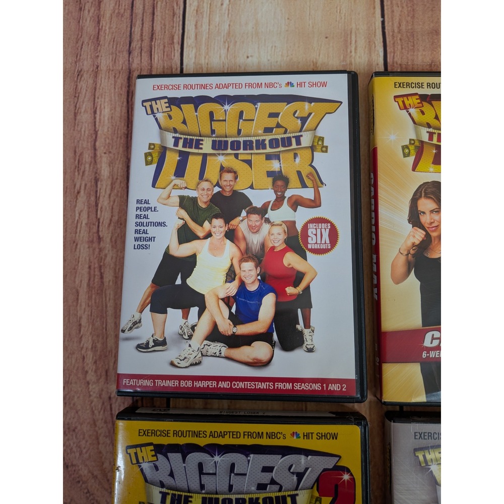 Lot of 4 The Biggest Loser Workout DVDs - Boot Camp, Cardio Max etc - Picture 2 of 7